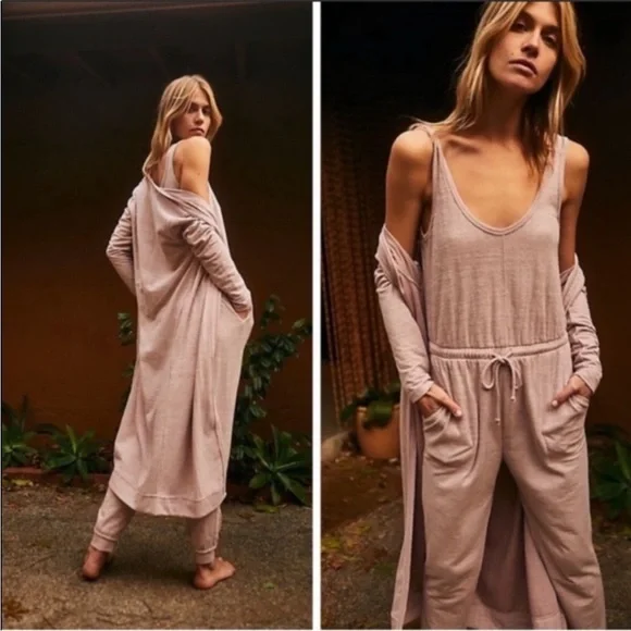 Free People Beach Bicoastal Long Duster Cardigan Sweet Whisper XS - Picture 12 of 12